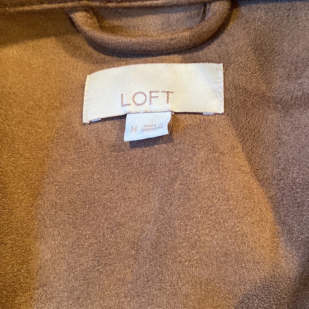 LOFT faux suede shirt jacket M - Picture 5 of 6